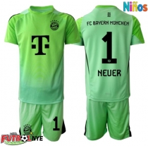 Camiseta Bayern Munich Manuel Neuer #1 Portero Primera Equipación para niños 2025-26 manga corta (+ pantalones cortos)